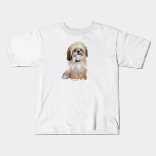 Adorable Cream Colored Shih Tzu Kids T-Shirt